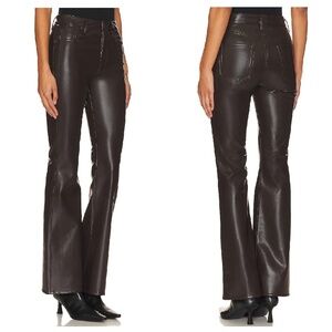 NWT Citizens of Humanity Recycled Leather Pants Lilah Chocolate Brown Sz 28